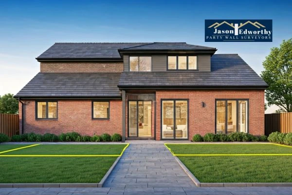 Home extension focusing on boundary line Stratford-upon-Avon